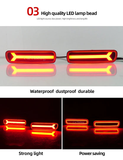 Car Rear Bumper ReflectorFor light For Lexus LX470 For Toyota Land Cruiser 1998-2007 LED Brake Tail Lights turn signal lamp