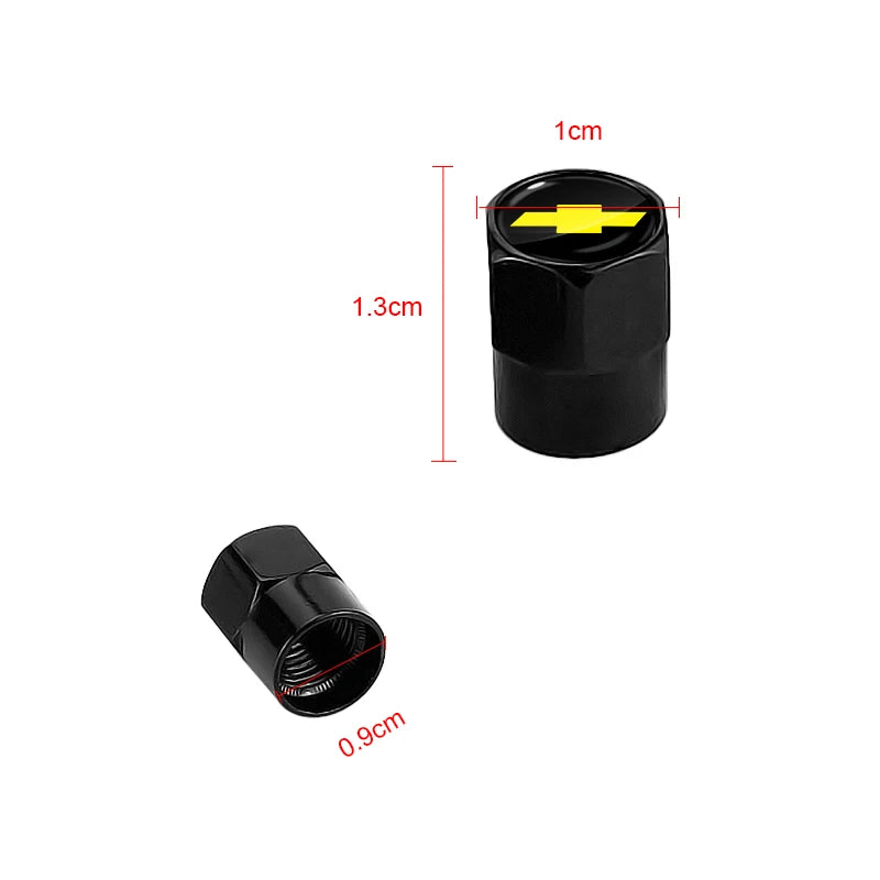 Car Wheel Tire Valve Caps Tyre Rim Stem Covers Airdust For Chevrolet Silverado Impala Malibu Cruze Camaro Cavalier Blazer Aveo