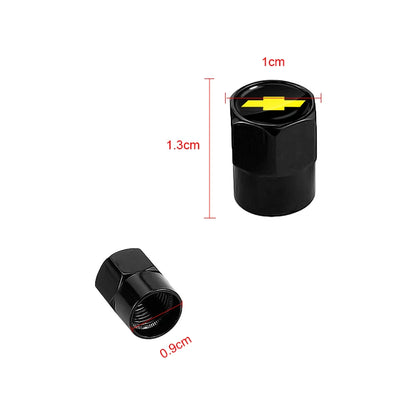Car Wheel Tire Valve Caps Tyre Rim Stem Covers Airdust For Chevrolet Silverado Impala Malibu Cruze Camaro Cavalier Blazer Aveo