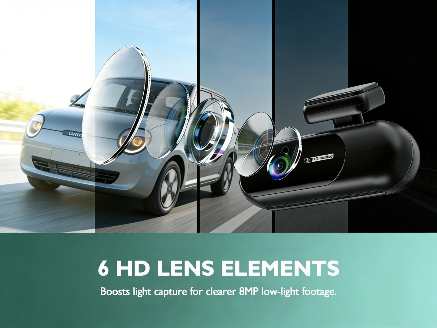 Dash Cam WiFi 4K Car Camera DVR Video Recorder Dual Front Rear HDR Night Vision Voice Control Parking Monito Dash Camera for Car