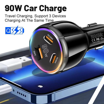 ⁧شاحن سيارة متعدد المنافذ PD30W x 2 و QC 30W للهواتف المحمولة / الأجهزة اللوحية⁩, TE-P46