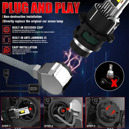 D2S D4S D2R D4R Led 5500W  Canbus HID Led Xenon Bulb