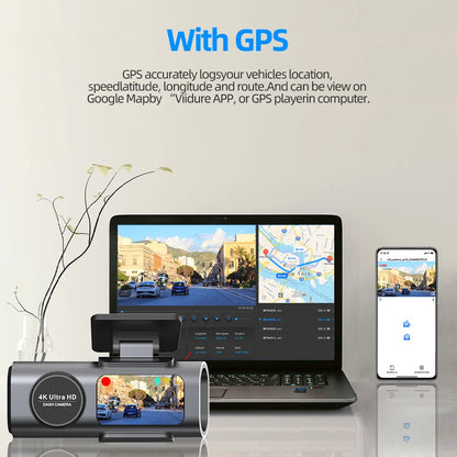 Dash Cam 4K UHD Recording Car Camera DVR Night Vision