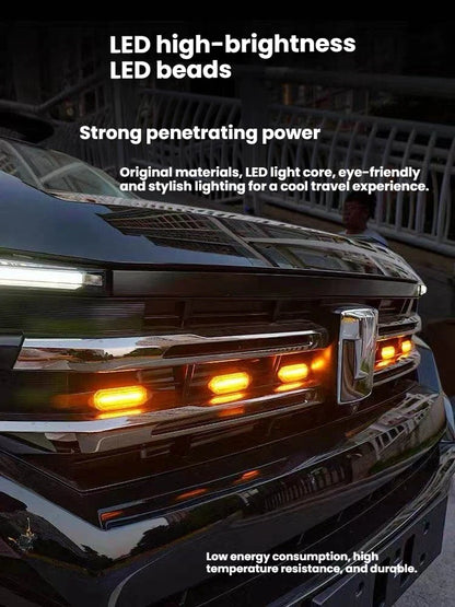 LED Front Grille Light For Chevrolet Tahoe 2025 Car Daytime Running Light Wheel Eyebrow Lamp For Pickup Offroad 12V