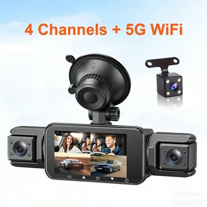 Dash Cam WiFi 4K Car Camera DVR Video Recorder Dual Front Rear HDR Night Vision Voice Control Parking Monito Dash Camera for Car