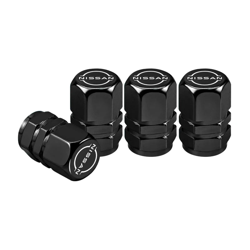 4Pcs Auto Metal Wheel Tire Valve Caps Stem Case For Nissan X-trail Qashqai Note Juke Sentra Patrol Navara Micra Car Accessories