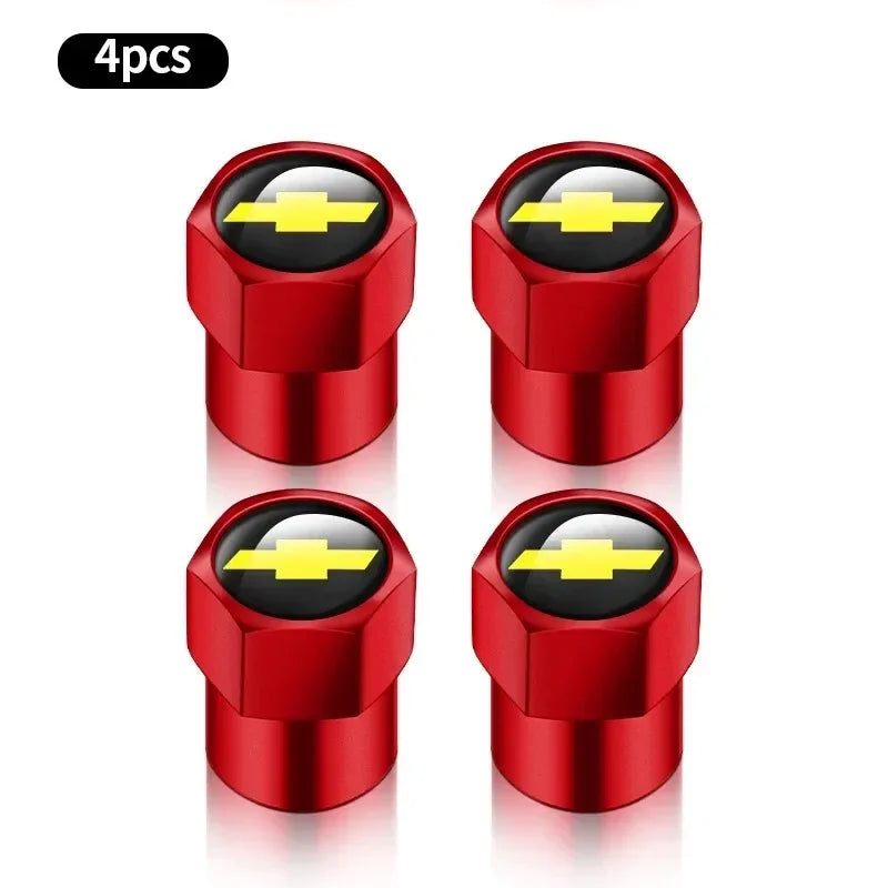 Car Wheel Tire Valve Caps Tyre Rim Stem Covers Airdust For Chevrolet Silverado Impala Malibu Cruze Camaro Cavalier Blazer Aveo