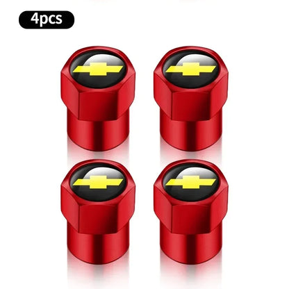 Car Wheel Tire Valve Caps Tyre Rim Stem Covers Airdust For Chevrolet Silverado Impala Malibu Cruze Camaro Cavalier Blazer Aveo