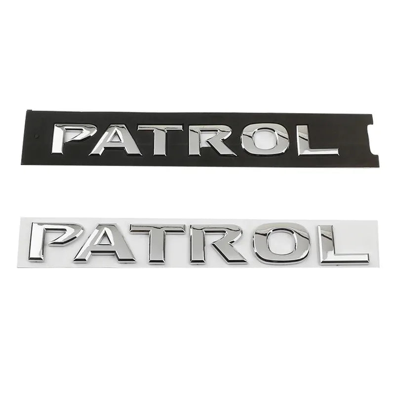 Car 3D ABS Rear Trunk Letters Words Logo Badge Emblem Decals Sticker For Nissan Patrol Y60 Y61 Y62 Y63 Y64 Styling Accessories