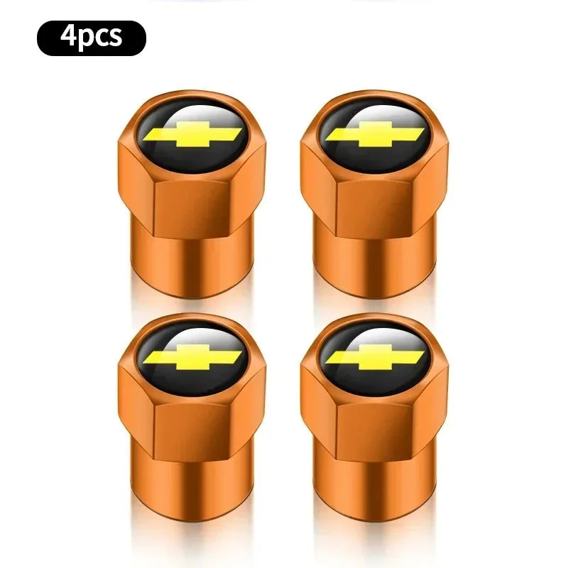 Car Wheel Tire Valve Caps Tyre Rim Stem Covers Airdust For Chevrolet Silverado Impala Malibu Cruze Camaro Cavalier Blazer Aveo