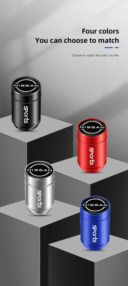 4Pcs Auto Metal Wheel Tire Valve Caps Stem Case For Nissan X-trail Qashqai Note Juke Sentra Patrol Navara Micra Car Accessories