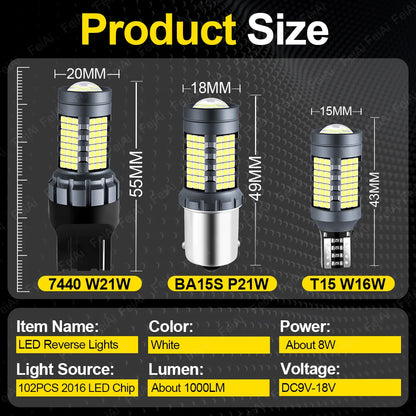 For Chevrolet Tahoe LED Reverse Light Reversing Bulb 2007 2008 2009 2010 2011 2012 2013 2014 2015 2016-2023 Tahoe Accessories