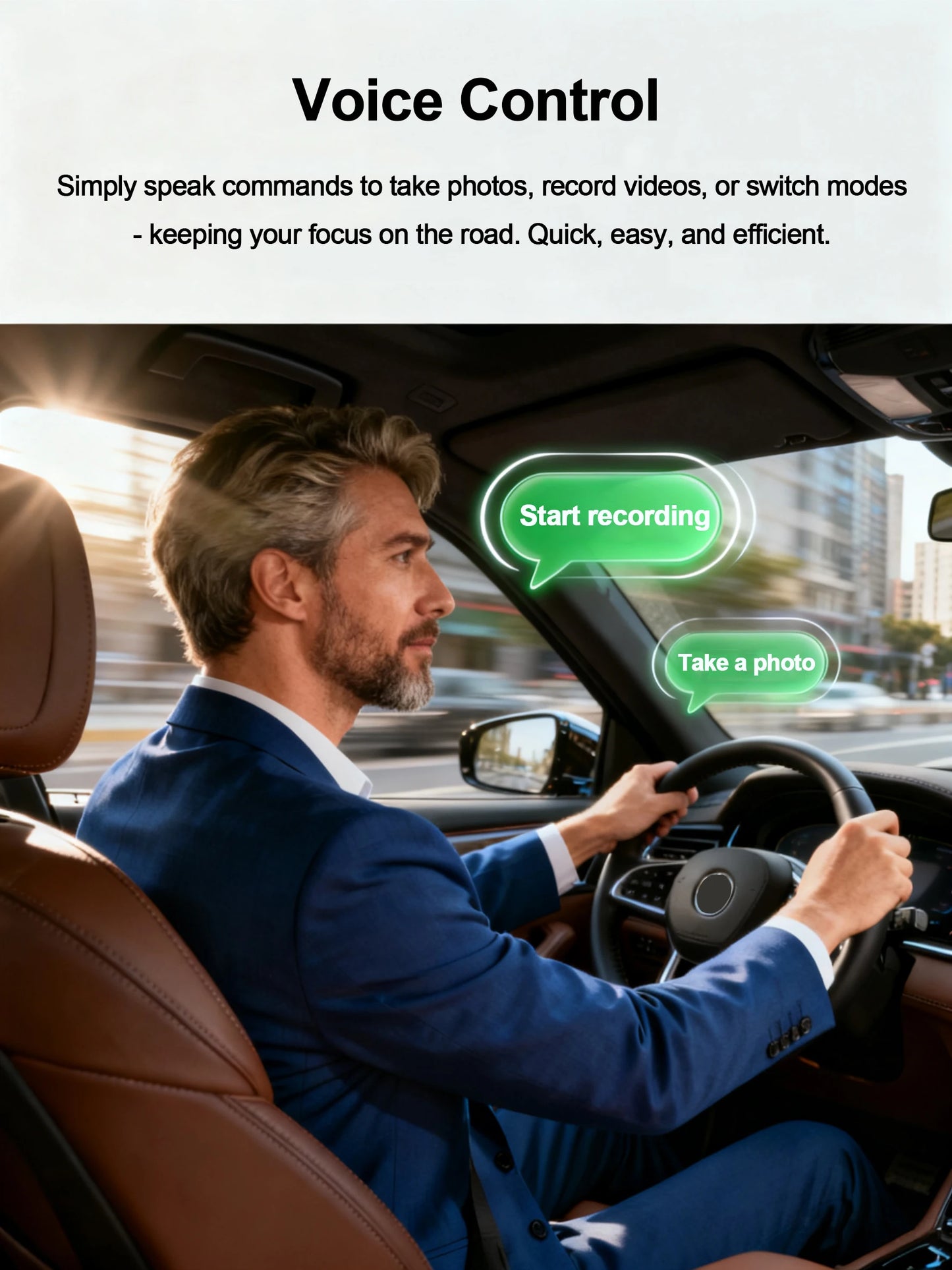 Dash Cam WiFi 4K Car Camera DVR Video Recorder Dual Front Rear HDR Night Vision Voice Control Parking Monito Dash Camera for Car