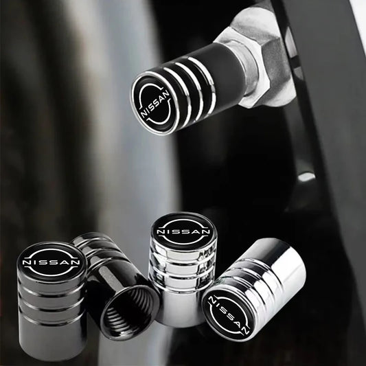 4Pcs Auto Metal Wheel Tire Valve Caps Stem Case For Nissan X-trail Qashqai Note Juke Sentra Patrol Navara Micra Car Accessories