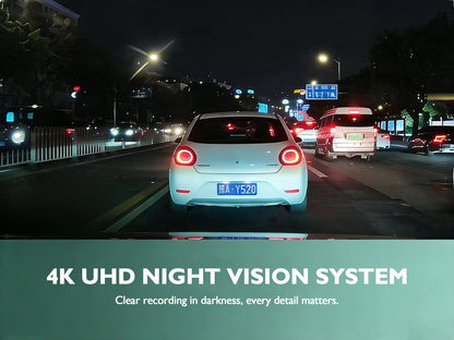 Dash Cam WiFi 4K Car Camera DVR Video Recorder Dual Front Rear HDR Night Vision Voice Control Parking Monito Dash Camera for Car