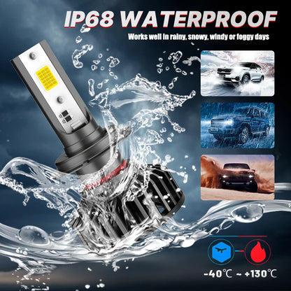 Turbo H7 LED Mini Headlight Bulb LED H4 H8 H9 H11 Headlamps Kit 9005 HB3 9006 HB4 Auto LED Lamps 4300K 5000K 6000K with Fan