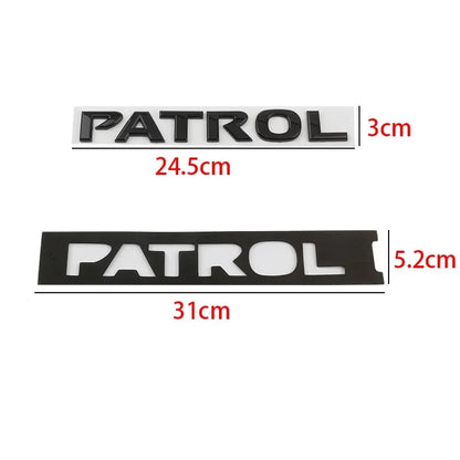 Car 3D ABS Rear Trunk Letters Words Logo Badge Emblem Decals Sticker For Nissan Patrol Y60 Y61 Y62 Y63 Y64 Styling Accessories