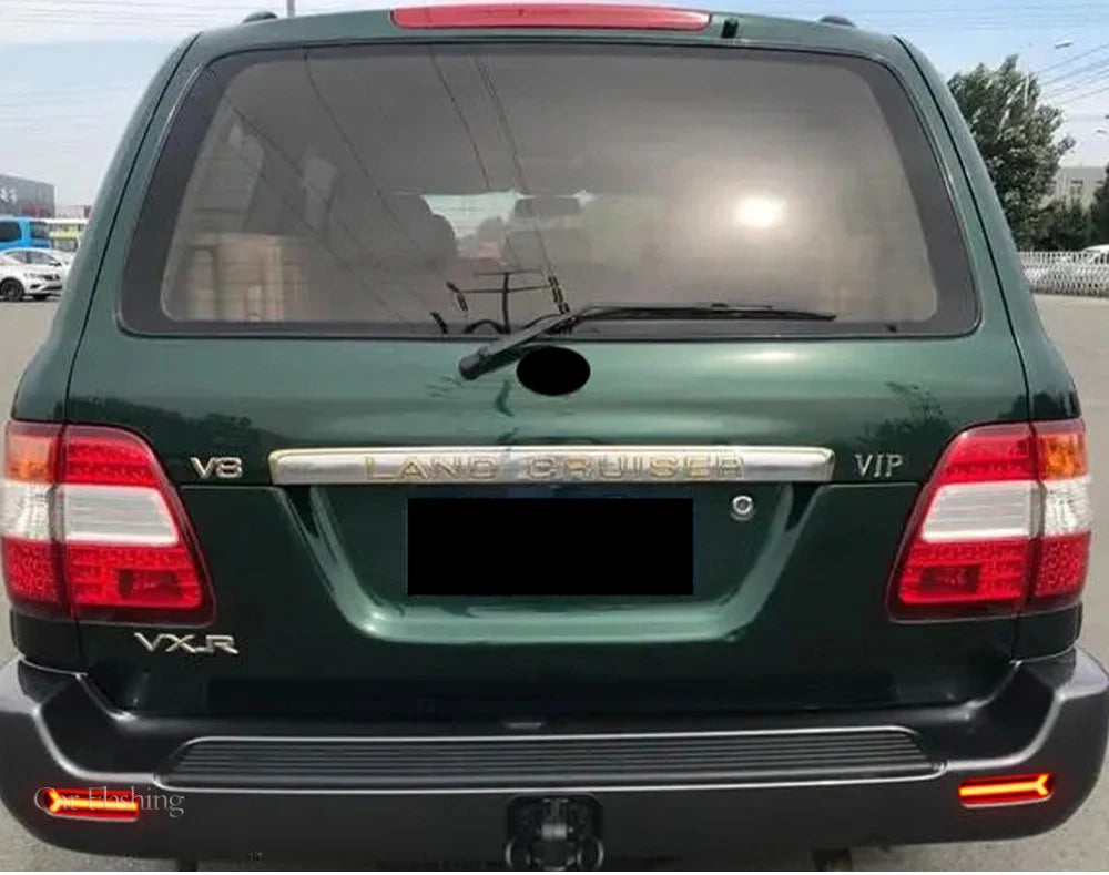 Car Rear Bumper ReflectorFor light For Lexus LX470 For Toyota Land Cruiser 1998-2007 LED Brake Tail Lights turn signal lamp