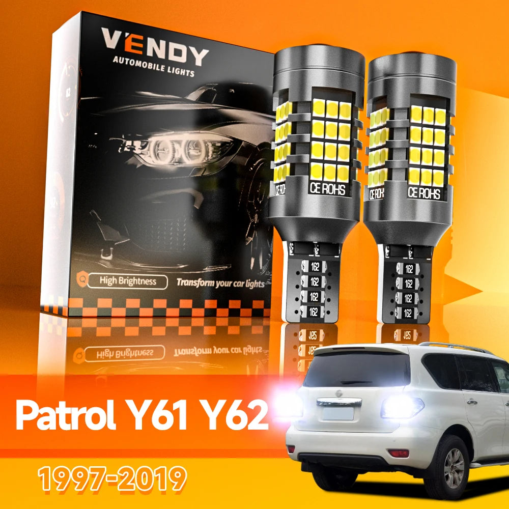 2pcs For Nissan Patrol Y61 Y62 1997-2019 LED Reverse Light Backup Lamp 2011 2012 2014 2015 2016 2017 2018 Canbus Accessories