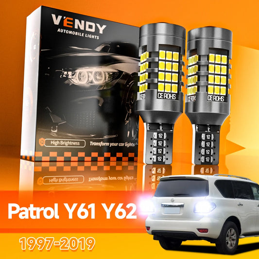2pcs For Nissan Patrol Y61 Y62 1997-2019 LED Reverse Light Backup Lamp 2011 2012 2014 2015 2016 2017 2018 Canbus Accessories