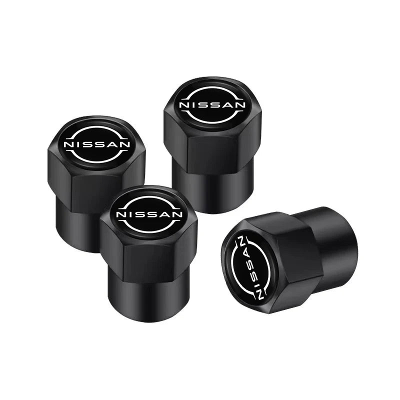 4Pcs Auto Metal Wheel Tire Valve Caps Stem Case For Nissan X-trail Qashqai Note Juke Sentra Patrol Navara Micra Car Accessories