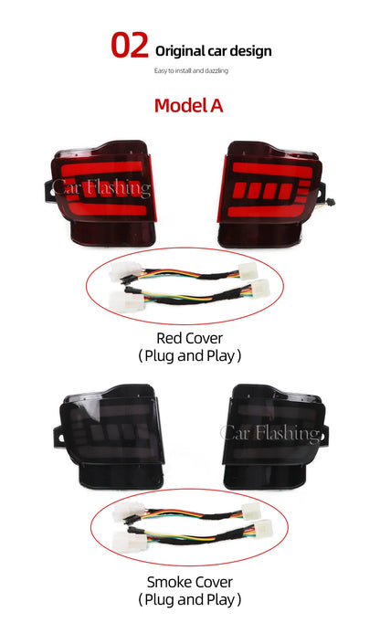 Rear Back Tail LED Bumper Brake Stop Running Light Fog Lights For Toyota Land Cruiser 200 FJ200 LC200 2016 2017 2018 2019 2020