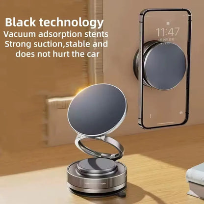 Magnetic Phone Holder for Car 360 °   Rotatable Foldable & Adjustable Magnetic Car Mount, Suction Cup Phone Holder for Car/Mirror