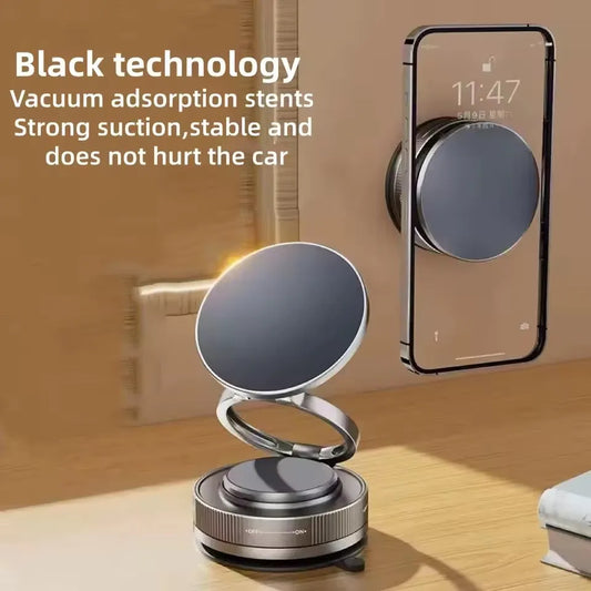 Magnetic Phone Holder for Car 360 °   Rotatable Foldable & Adjustable Magnetic Car Mount, Suction Cup Phone Holder for Car/Mirror
