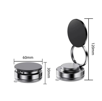 Magnetic Phone Holder for Car 360 °   Rotatable Foldable & Adjustable Magnetic Car Mount, Suction Cup Phone Holder for Car/Mirror