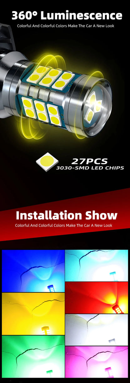 2x Car LED Front Fog Lights Bulbs Canbus For Chevrolet Tahoe Suburban Colorado Silverado Camaro Avalanche Spark Captiva 07-18