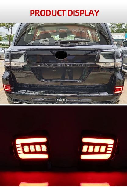 Rear Back Tail LED Bumper Brake Stop Running Light Fog Lights For Toyota Land Cruiser 200 FJ200 LC200 2016 2017 2018 2019 2020