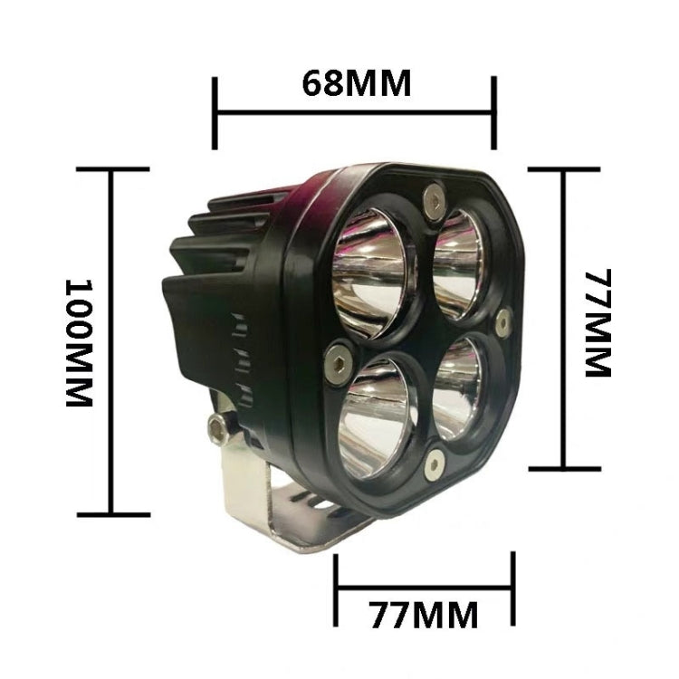 ⁧40W الضوء الأصفر للدراجات النارية الصمام الأضواء المصباح سيارة الجبهة الوفير ضوء على الطرق الوعرة مركبة تعديل ضوء السقف⁩, Yellow Light