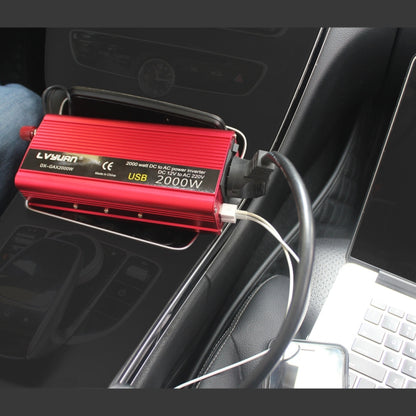 LVYUAN Car Inverter Dual USB Power Converter 12V to 220V