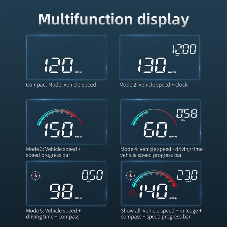 M22 Car Electronic Dog HUD Head-up Display Car Universal Speedometer