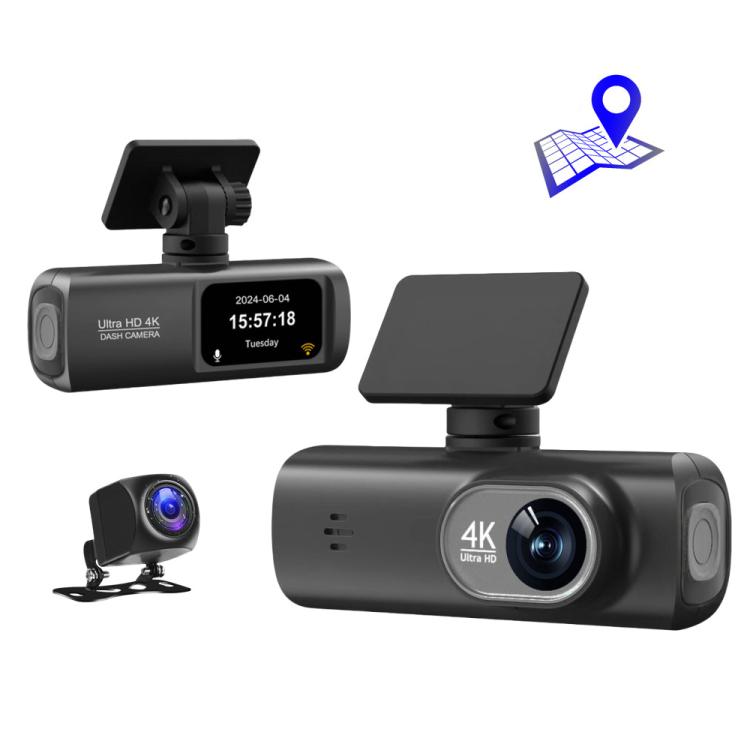 ⁧كاميرا سيارة أمامية بدقة 4K، تدعم التسجيل المزدوج، وتتصل بالهواتف الذكية عبر الواي فاي.⁩, Front+Rear, Front+Rear+GPS Track, Front+Inside, Front+Inside+GPS Track