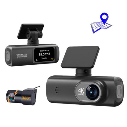 ⁧كاميرا سيارة أمامية بدقة 4K، تدعم التسجيل المزدوج، وتتصل بالهواتف الذكية عبر الواي فاي.⁩, Front+Rear, Front+Rear+GPS Track, Front+Inside, Front+Inside+GPS Track